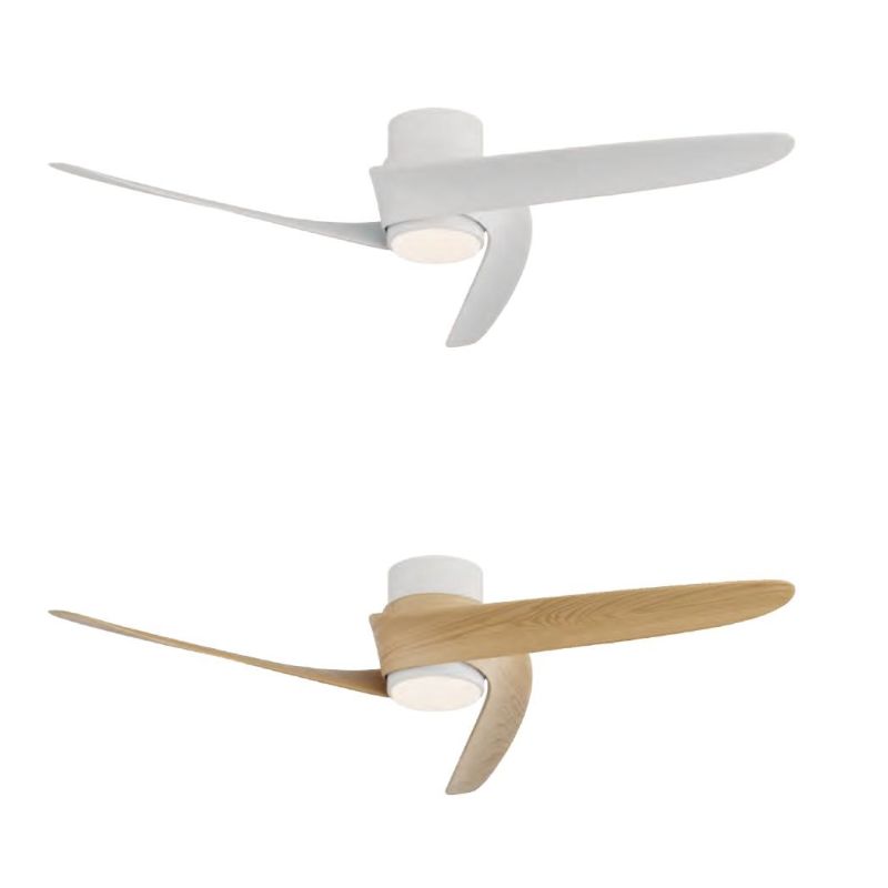 GROENLAND VENTILATORE D102 CM 3 PALE LED 24W DIMMERABILE 2 FINITURE COLORE CON TELECOMANDO INCLUSO