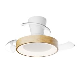 NISEKO XS VENTILATORE CON PALE A SCOMPARSA D70 CM LED 25W DIMMERABILE 2 COLORI CON TELECOMANDO INCLUSO 2