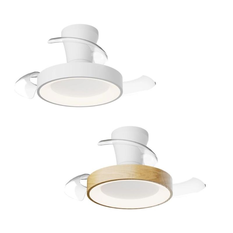 NISEKO XS VENTILATORE CON PALE A SCOMPARSA D70 CM LED 25W DIMMERABILE 2 COLORI CON TELECOMANDO INCLUSO