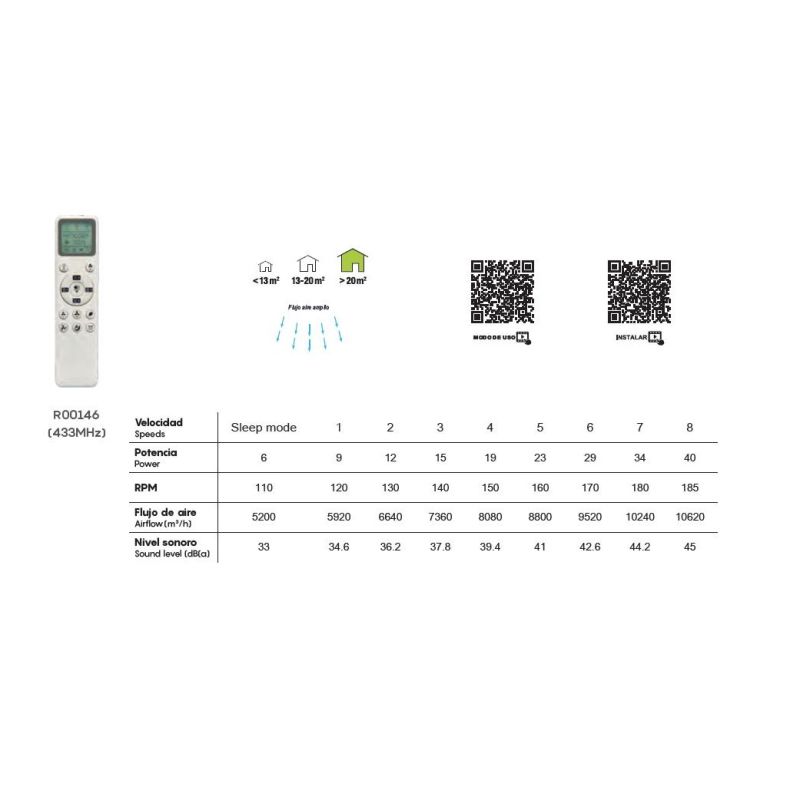 NISEKO L VENTILATORE CON PALE A SCOMPARSA D132 CM LED 40W DIMMERABILE 2 COLORI CON TELECOMANDO INCLUSO