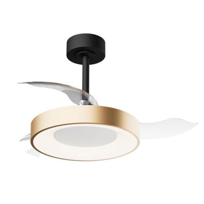 NISEKO VENTILATORE CON PALE A SCOMPARSA IN 2 MISURE LED INTEGRATO DIMMERABILE 3 COLORI CON TELECOMANDO INCLUSO