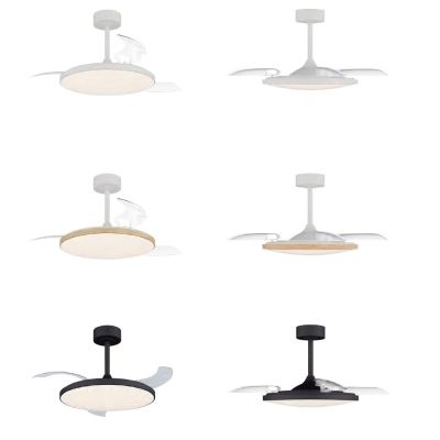 SLIM FAN VENTILATORE CON PALE A SCOMPARSA D106 CM LED 50W DIMMERABILE 3 COLORI CON TELECOMANDO INCLUSO