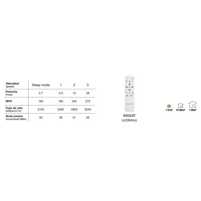 SLIM FAN MINI VENTILATORE CON PALE A SCOMPARSA D90 CM LED 45W DIMMERABILE 3 COLORI CON TELECOMANDO INCLUSO