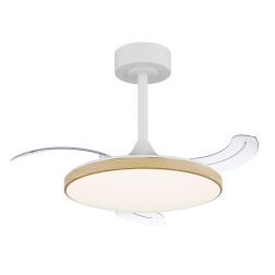 SLIM FAN MINI VENTILATORE CON PALE A SCOMPARSA D90 CM LED 45W DIMMERABILE 3 COLORI CON TELECOMANDO INCLUSO 2