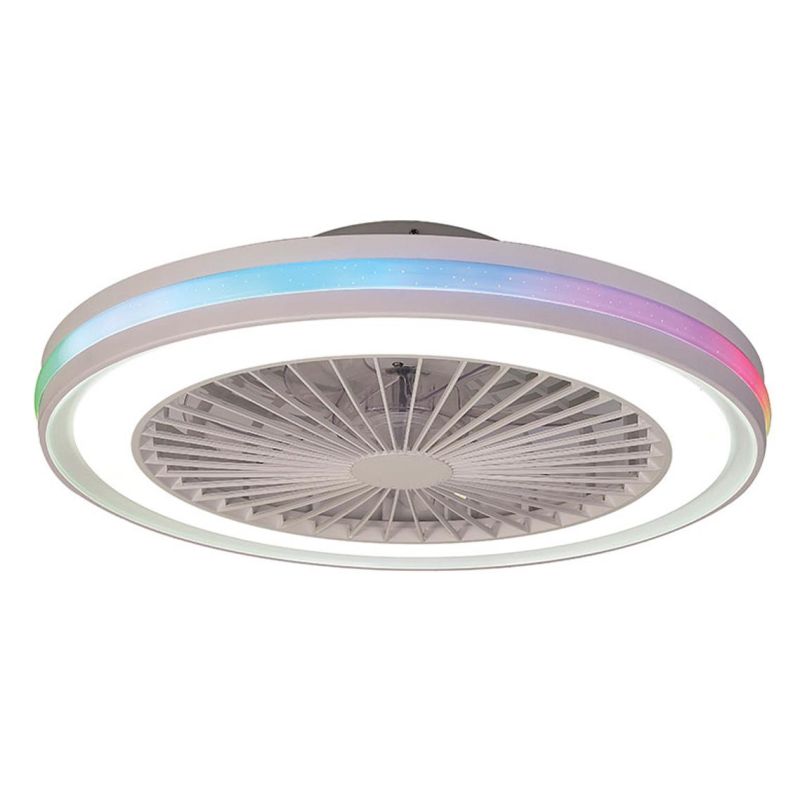 GAMER BIG VENTILATORE MODERNO LED 60W DIMMERABILE TECNOLOGIA RGB TELECOMANDO INCLUSO 2 COLORI