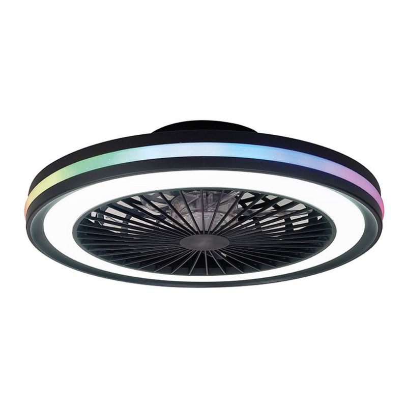 GAMER BIG VENTILATORE MODERNO LED 60W DIMMERABILE TECNOLOGIA RGB TELECOMANDO INCLUSO 2 COLORI