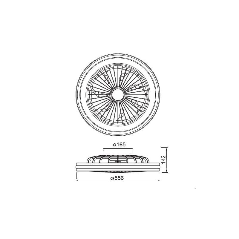 GAMER BIG VENTILATORE MODERNO LED 60W DIMMERABILE TECNOLOGIA RGB TELECOMANDO INCLUSO 2 COLORI