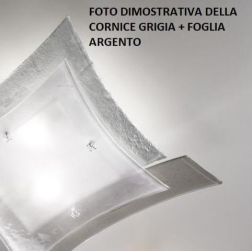 OREGON PLAFONIERA MODERNA CM 34X34 IN VETRO LAVORATO A MANO IN ITALIA 4 COLORI 2