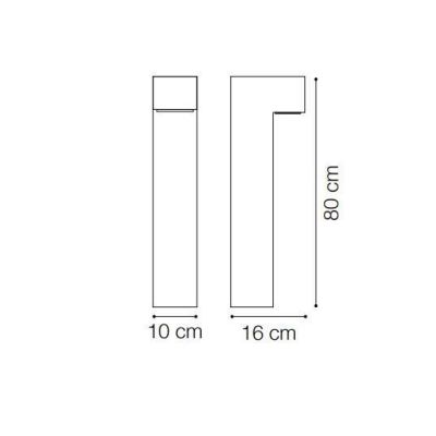 LAMPIONE PER ILLUMINAZIONE ESTERNA IP44 MODERNO LINEARE ALTEZZA CM 80 DISPONIBILE 5 COLORI CRISTALENSI - Cristalensi Shop Online
