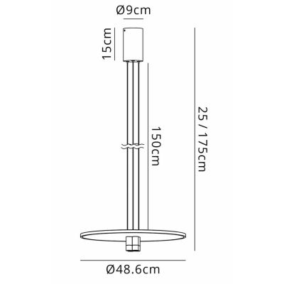 NOMADA LAMPADARIO A SOSPENSIONE D48 E D58 CM LED INTEGRATO LUCE 3000K NERO/ORO DESIGN MODERNO