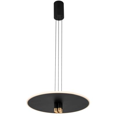 NOMADA LAMPADARIO A SOSPENSIONE D48 E D58 CM LED INTEGRATO LUCE 3000K NERO/ORO DESIGN MODERNO