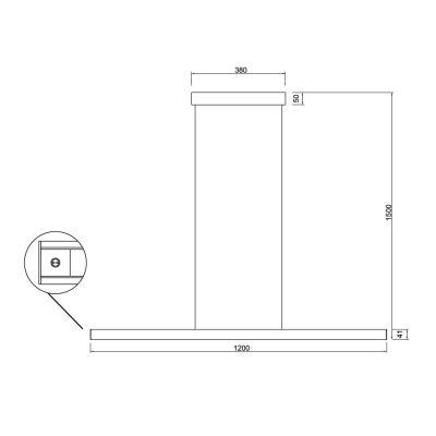 LINEAL SOSPENSIONE LINEARE CM 120 LED 24W LUCE 3000K DIMMERABILE ALLUMINIO 3 COLORI DESIGN MODERNO