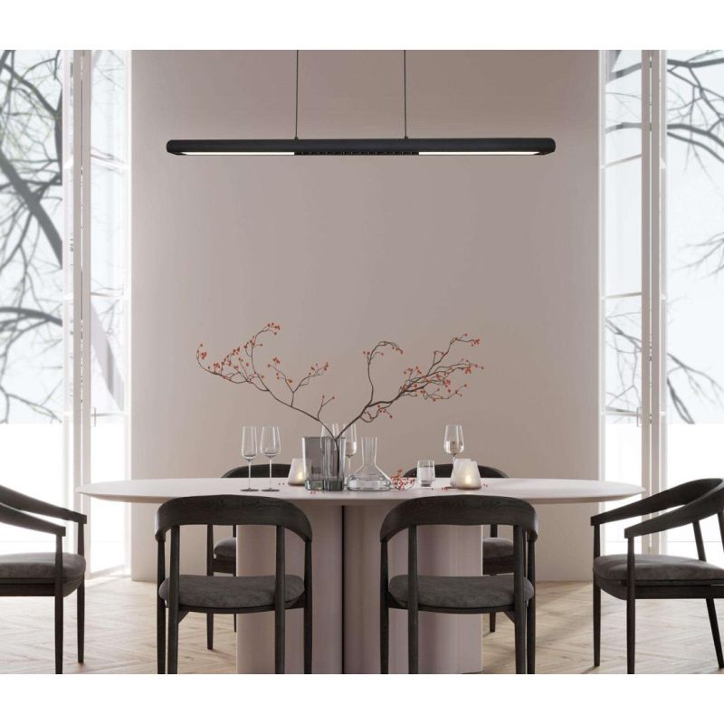 LINEAL SOSPENSIONE LINEARE CM 120 LED 24W LUCE 3000K DIMMERABILE ALLUMINIO 3 COLORI DESIGN MODERNO