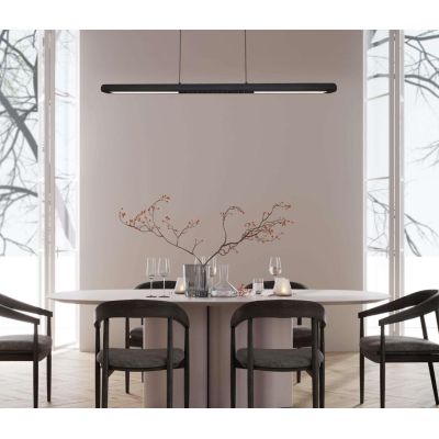 LINEAL SOSPENSIONE LINEARE CM 120 LED 24W LUCE 3000K DIMMERABILE ALLUMINIO 3 COLORI DESIGN MODERNO