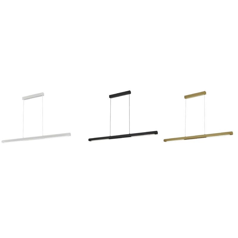 LINEAL SOSPENSIONE LINEARE CM 120 LED 24W LUCE 3000K DIMMERABILE ALLUMINIO 3 COLORI DESIGN MODERNO