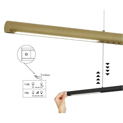 LINEAL SOSPENSIONE LINEARE CM 120 LED 24W LUCE 3000K DIMMERABILE ALLUMINIO 3 COLORI DESIGN MODERNO