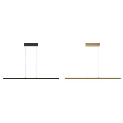 LINEAL SOSPENSIONE LUNGHEZZA CM 122 LED 38W LUCE 3000K LINEARE ALLUMINIO ORO O NERO DESIGN MODERNO