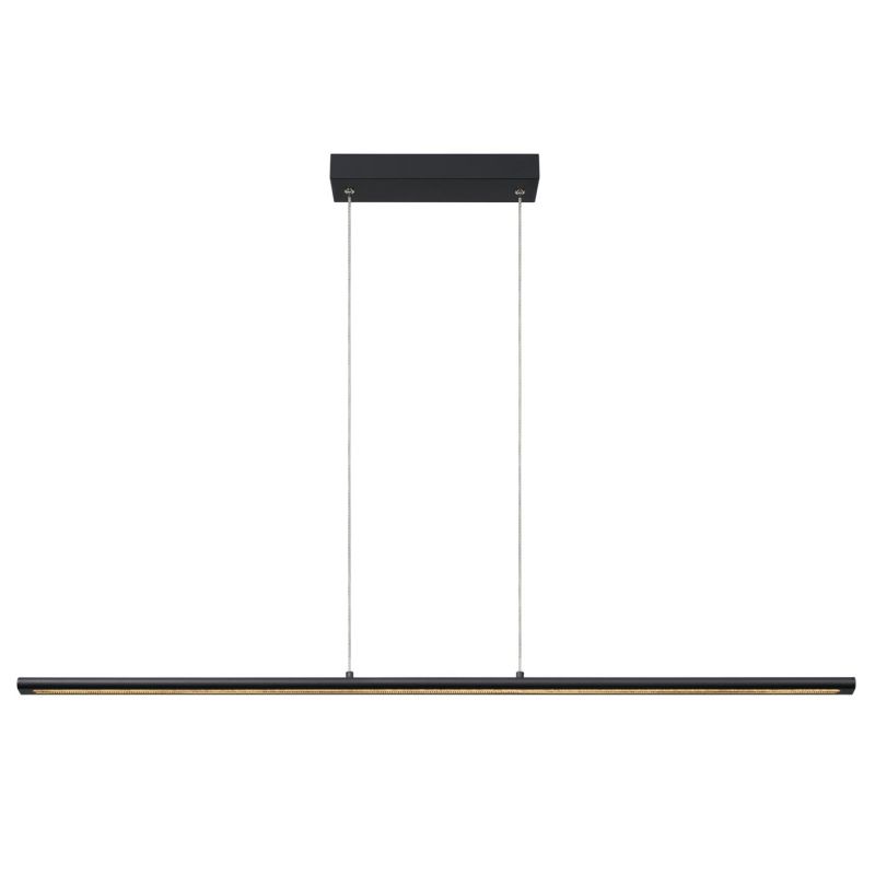 LINEAL SOSPENSIONE LUNGHEZZA CM 122 LED 38W LUCE 3000K LINEARE ALLUMINIO ORO O NERO DESIGN MODERNO