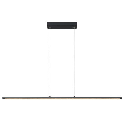 LINEAL SOSPENSIONE LUNGHEZZA CM 122 LED 38W LUCE 3000K LINEARE ALLUMINIO ORO O NERO DESIGN MODERNO