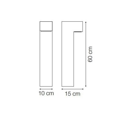 LAMPIONE PER ILLUMINAZIONE ESTERNA IP44 MODERNO LINEARE ALTEZZA CM 60 DISPONIBILE 5 COLORI CRISTALENSI - Cristalensi Shop Online