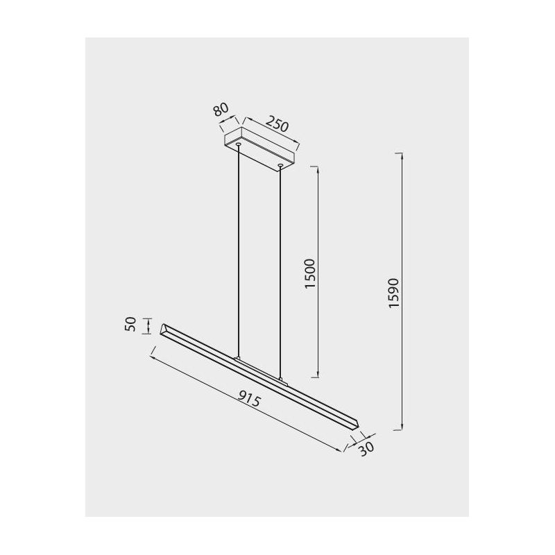 LINEAL SOSPENSIONE UP & DOWN 2 MISURE LED INTEGRATO LUCE 3000K ALLUMINIO 3 COLORI DESIGN MODERNO