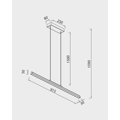 LINEAL SOSPENSIONE UP & DOWN 2 MISURE LED INTEGRATO LUCE 3000K ALLUMINIO 3 COLORI DESIGN MODERNO