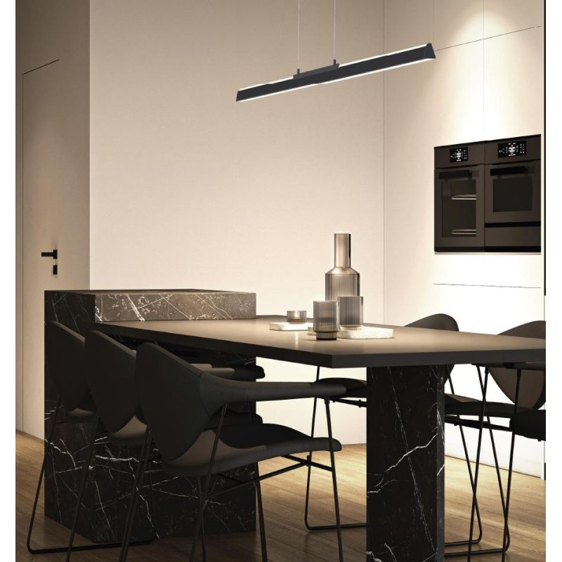 LINEAL SOSPENSIONE UP & DOWN 2 MISURE LED INTEGRATO LUCE 3000K ALLUMINIO 3 COLORI DESIGN MODERNO