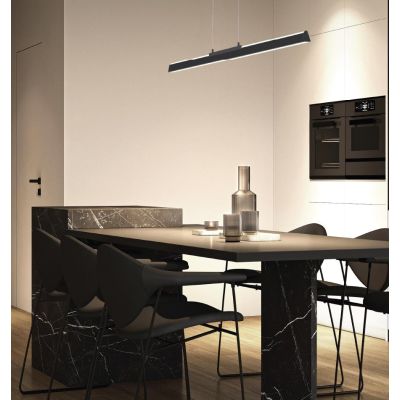 LINEAL SOSPENSIONE UP & DOWN 2 MISURE LED INTEGRATO LUCE 3000K ALLUMINIO 3 COLORI DESIGN MODERNO