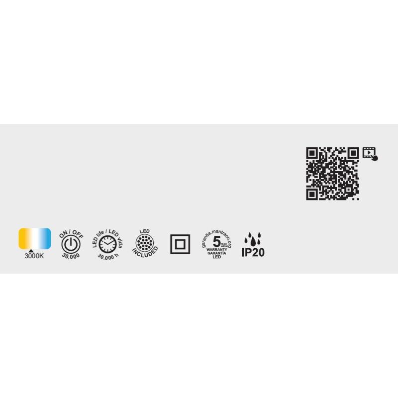 LINEAL LAMPADA DA PARETE UP & DOWN LED 22W LUCE 3000K ALLUMINIO BIANCO, NERO E ORO DESIGN MODERNO