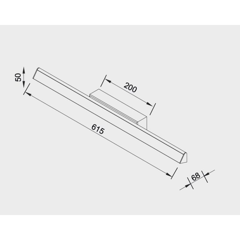 LINEAL LAMPADA DA PARETE UP & DOWN LED 22W LUCE 3000K ALLUMINIO BIANCO, NERO E ORO DESIGN MODERNO