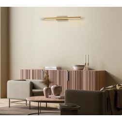 LINEAL LAMPADA DA PARETE UP & DOWN LED 22W LUCE 3000K ALLUMINIO BIANCO, NERO E ORO DESIGN MODERNO