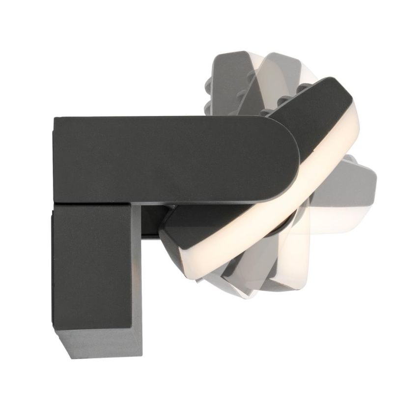 HOOD APPLIQUE DA ESTERNO ORIENTABILE IP65 ALLUMINIO BIANCO O ANTRACITE LED 12W LUCE 3000K MODERNA