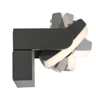 HOOD APPLIQUE DA ESTERNO ORIENTABILE IP65 ALLUMINIO BIANCO O ANTRACITE LED 12W LUCE 3000K MODERNA