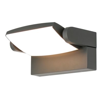 HOOD APPLIQUE DA ESTERNO ORIENTABILE IP65 ALLUMINIO BIANCO O ANTRACITE LED 12W LUCE 3000K MODERNA