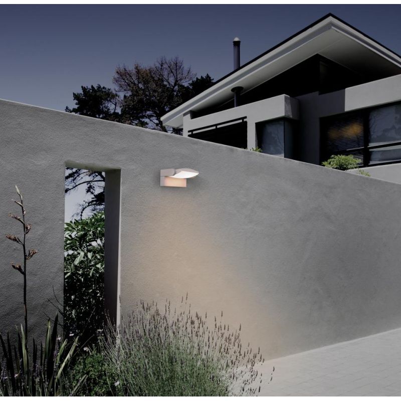 HOOD APPLIQUE DA ESTERNO ORIENTABILE IP65 ALLUMINIO BIANCO O ANTRACITE LED 12W LUCE 3000K MODERNA