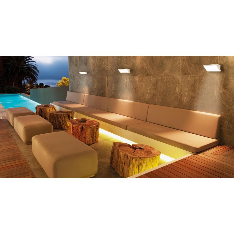 CREEK APPLIQUE RETTANGOLARE DA ESTERNO ANTI CORROSIONE IP65 LED 20W LUCE CCT NERO, BIANCO E CORTEN MODERNA