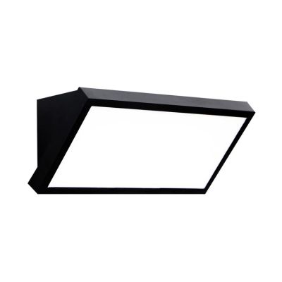 CREEK APPLIQUE RETTANGOLARE DA ESTERNO ANTI CORROSIONE IP65 LED 20W LUCE CCT NERO, BIANCO E CORTEN MODERNA