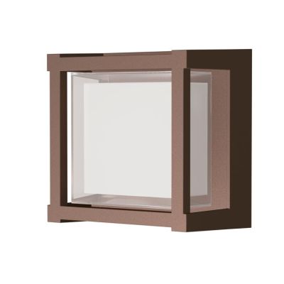 CREEK APPLIQUE QUADRATA DA ESTERNO ANTI CORROSIONE IP65 LED 15W LUCE CCT NERO, BIANCO E CORTEN MODERNA
