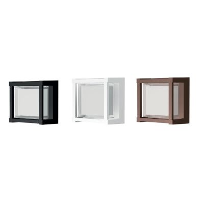 CREEK APPLIQUE QUADRATA DA ESTERNO ANTI CORROSIONE IP65 LED 15W LUCE CCT NERO, BIANCO E CORTEN MODERNA