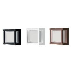 CREEK APPLIQUE QUADRATA DA ESTERNO ANTI CORROSIONE IP65 LED 15W LUCE CCT NERO, BIANCO E CORTEN MODERNA