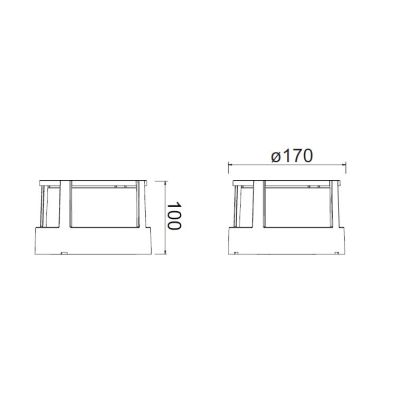 CREEK APPLIQUE ROTONDA DA ESTERNO ANTI CORROSIONE IP65 LED 15W LUCE CCT NERO, BIANCO E CORTEN MODERNA