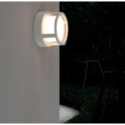 CREEK APPLIQUE ROTONDA DA ESTERNO ANTI CORROSIONE IP65 LED 15W LUCE CCT NERO, BIANCO E CORTEN MODERNA 2