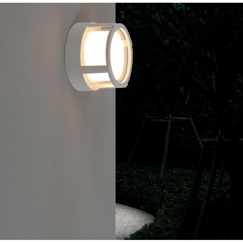 CREEK APPLIQUE ROTONDA DA ESTERNO ANTI CORROSIONE IP65 LED 15W LUCE CCT NERO, BIANCO E CORTEN MODERNA