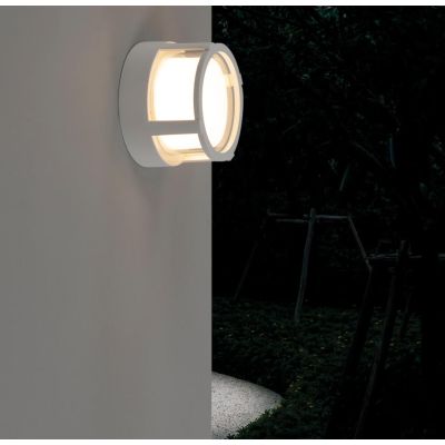 CREEK APPLIQUE ROTONDA DA ESTERNO ANTI CORROSIONE IP65 LED 15W LUCE CCT NERO, BIANCO E CORTEN MODERNA