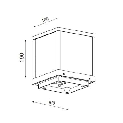 UTAH PALETTO DA GIARDINO H19 CM IP65 IN ALLUMINIO GRIGIO,BIANCO E CORTEN LAMPADINA ATTACCO E27 MODERNO