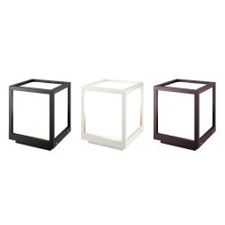 UTAH PALETTO DA GIARDINO H19 CM IP65 IN ALLUMINIO GRIGIO,BIANCO E CORTEN LAMPADINA ATTACCO E27 MODERNO