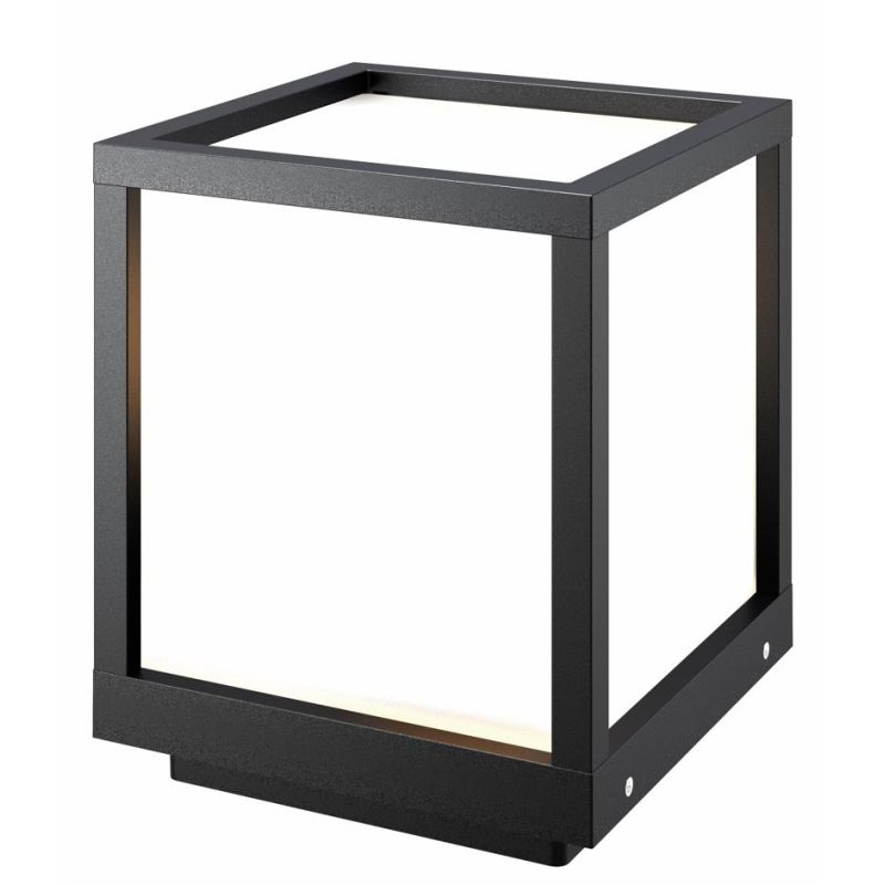 UTAH PALETTO DA GIARDINO H19 CM IP65 IN ALLUMINIO GRIGIO,BIANCO E CORTEN LAMPADINA ATTACCO E27 MODERNO