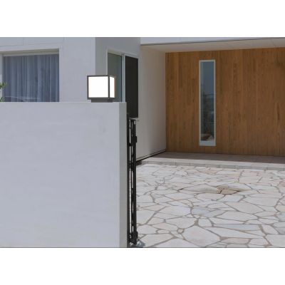 UTAH PALETTO DA GIARDINO H19 CM IP65 IN ALLUMINIO GRIGIO,BIANCO E CORTEN LAMPADINA ATTACCO E27 MODERNO