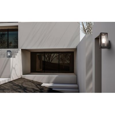 NEVADA LAMPADA DA PARETE IP65 IN ALLUMINIO NERO,BIANCO E ANTRACITE LAMPADINA ATTACCO E27 MODERNA