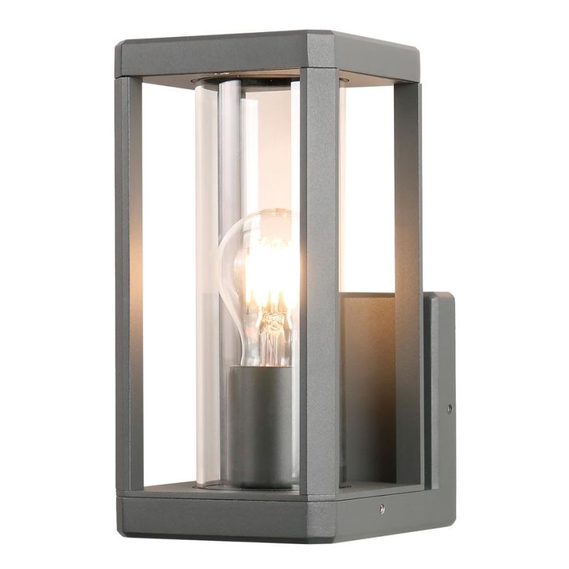 NEVADA LAMPADA DA PARETE IP65 IN ALLUMINIO NERO,BIANCO E ANTRACITE LAMPADINA ATTACCO E27 MODERNA